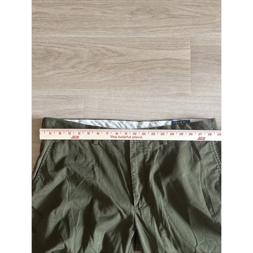 Polo Ralph Lauren Chino Pants Men 38X32 Dark Green Stretch Classic Fit